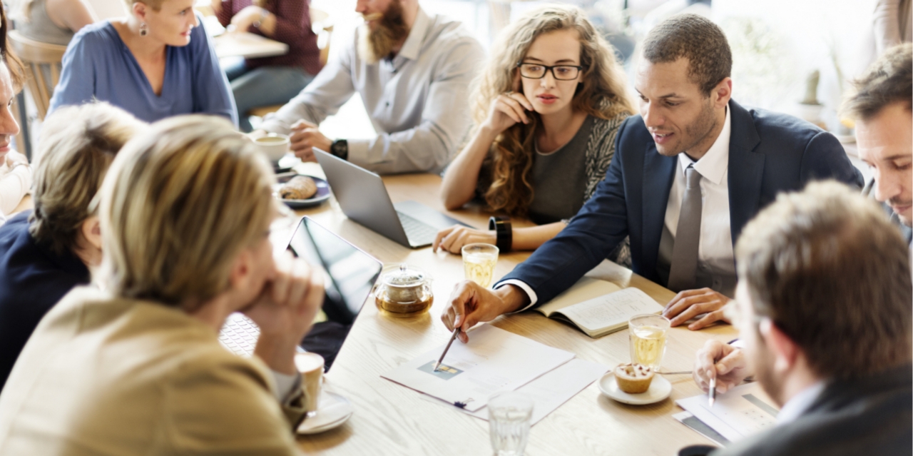 people sitting around a table